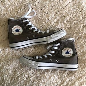 grey high-top converse